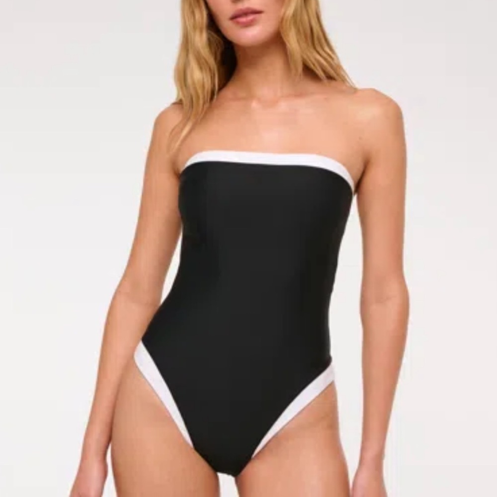 A&F Curve Love Marina One-Piece - Navy